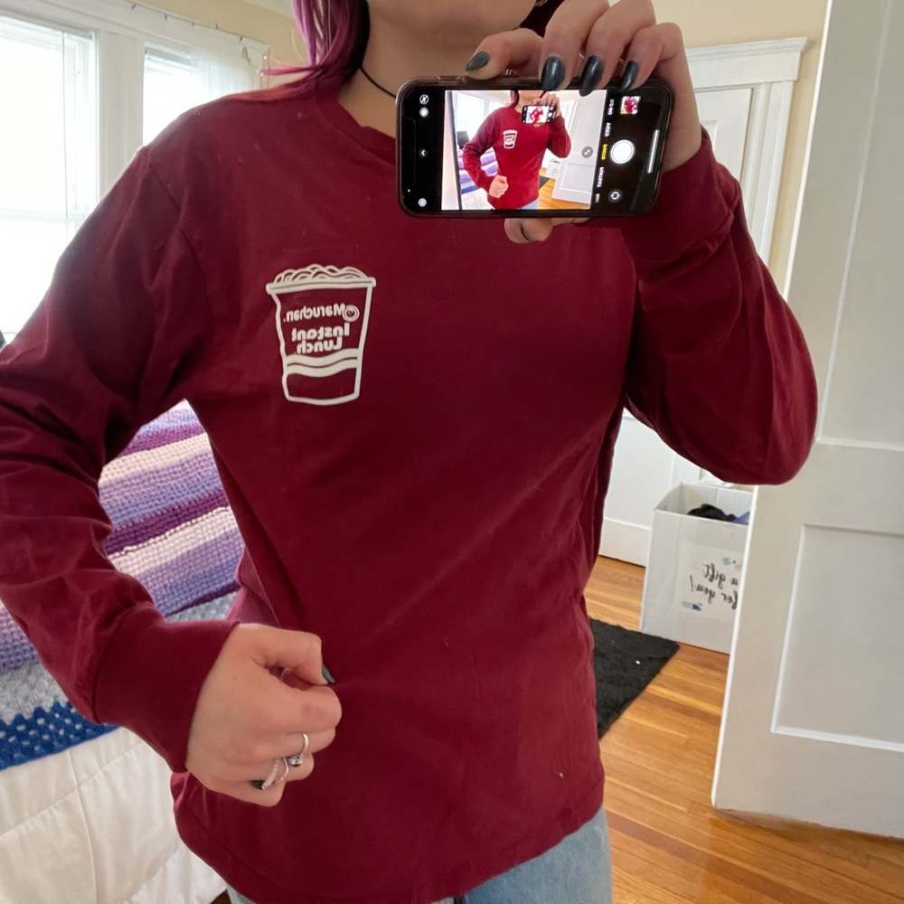 Red Ramen Noodles Long Sleeve T Shirt